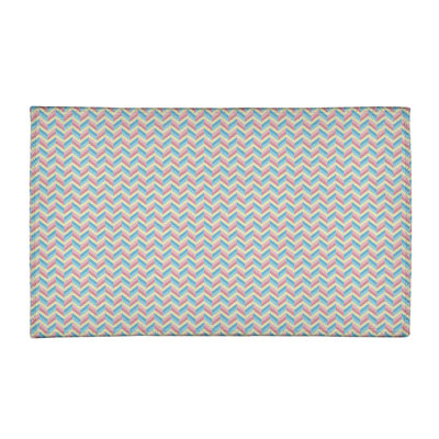 Tapis "reg patterns chevers misty rose/bleu/orange"