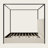 Corduroy Upholstered Canopy Bed With Tall Headboard-778923571-797322863