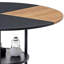 Ensemble de salle à manger 5 pièces rond industriel moderne avec rangement à 2 niveaux, 47,3 po en bois avec table d'épissure noire -294597660-273278153