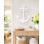 Décoration murale extérieure ancre nautique avec chaîne - PVC résistant aux intempéries - Style bord de mer-1999444908