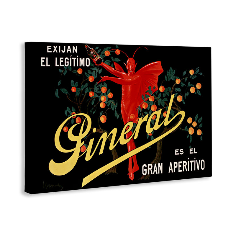 Affiche d'apéritif avec toile de personnage, design par Leonetto Cappiello, H 20 po x l 30 po