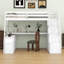 Lit mezzanine avec tiroirs, tablettes et bureau-1193084902
