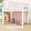 Metal Loft Bed with Guardrails-892129047
