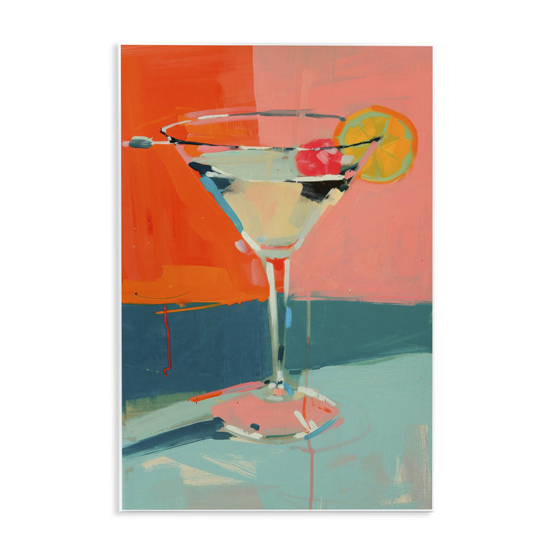 «Stupell Industries Modern Cocktail Time» par LSR Design Studio, H 15 po x l 10 po