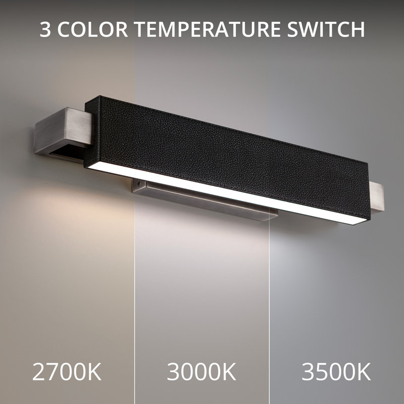 Kinsman 2 - Light LED Bath Bar, Pebbled Black Brushed Nickel