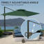 247cm Tilt Cantilever Parasol