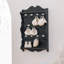 Étagère murale décorative moderne en bois massif avec 4 rails horizontaux et 11 crochets numérotés pour la chambre à coucher, la salle de bain, la cuisine et le salon