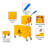 Mind Reader Bucket with Wringer and Mop Set, 22 Qt (5.5 Gallon), Floor Cleaning, Wheels