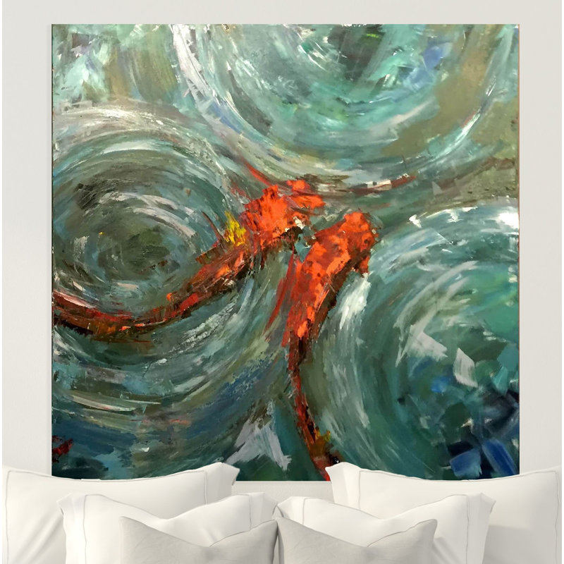 Good Fortune II - Artist Enhanced Canvas Print, Black Framed Canvas, 20" H x 20" W x 1.75" D