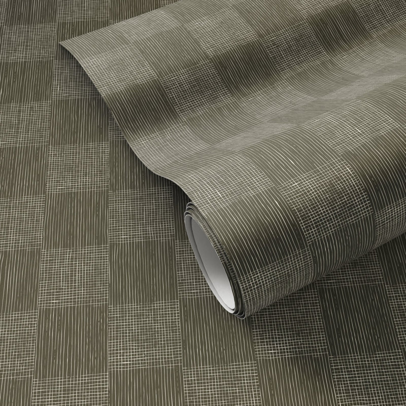 Checkers Terralon Wallpaper Roll, Olive I