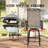  Outdoor Bar Height Chairs, Patio Swivel Bar Stool Of 4, High Back Outdoor Bar Stools For Backyard, Garden, Balcony, Brown-1302326918-1302326912