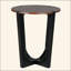 Table d'appoint en bois massif d'acacia avec plateau circulaire, parfaite pour une utilisation moderne et polyvalente