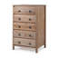 Commode en bois massif à 5 tiroirs Altamirano-1897540046