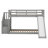 Solid Wood Twin Over Twin Low Bunk Bed With Slide And Storage Staircase-443324545