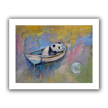 'Panda Moon' by Michael Creese Painting Print on Rolled Canvas