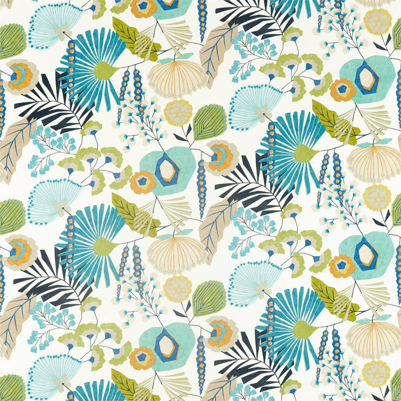 Zavala Fabric, Lime/Sienna/Cobalt
