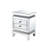 ACME Lotus Accent Table, Mirrored, Faux Ice Cube Crystals