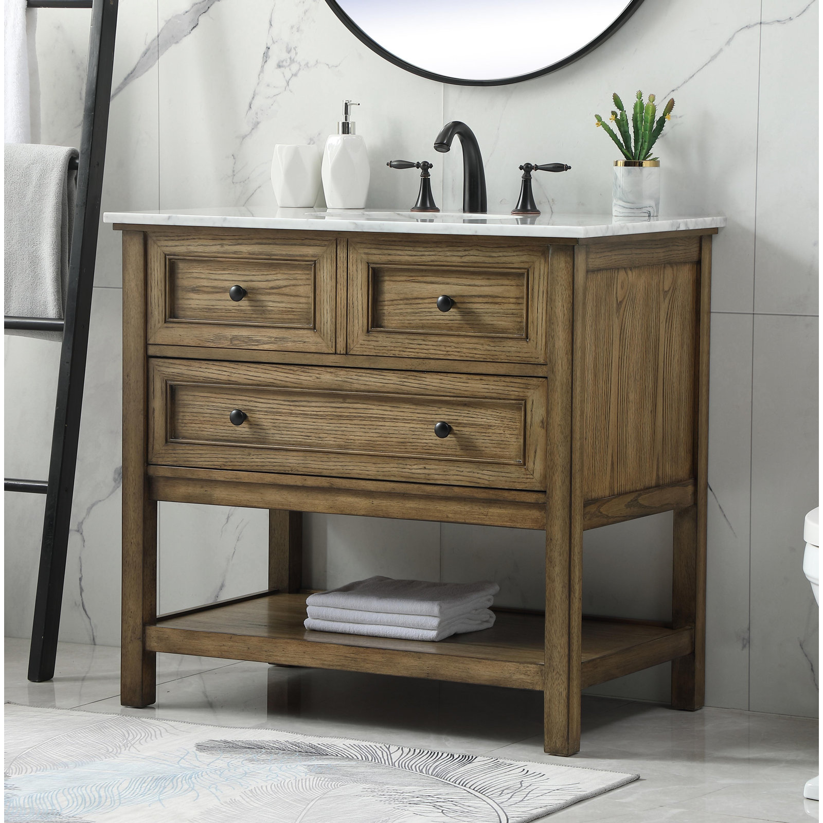 Bonsai 36" Single Sink Bathroom Vanity , Driftwood
