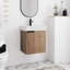 Ensemble de meuble-lavabo flottant simple 18 po avec plateau en céramique Hanin