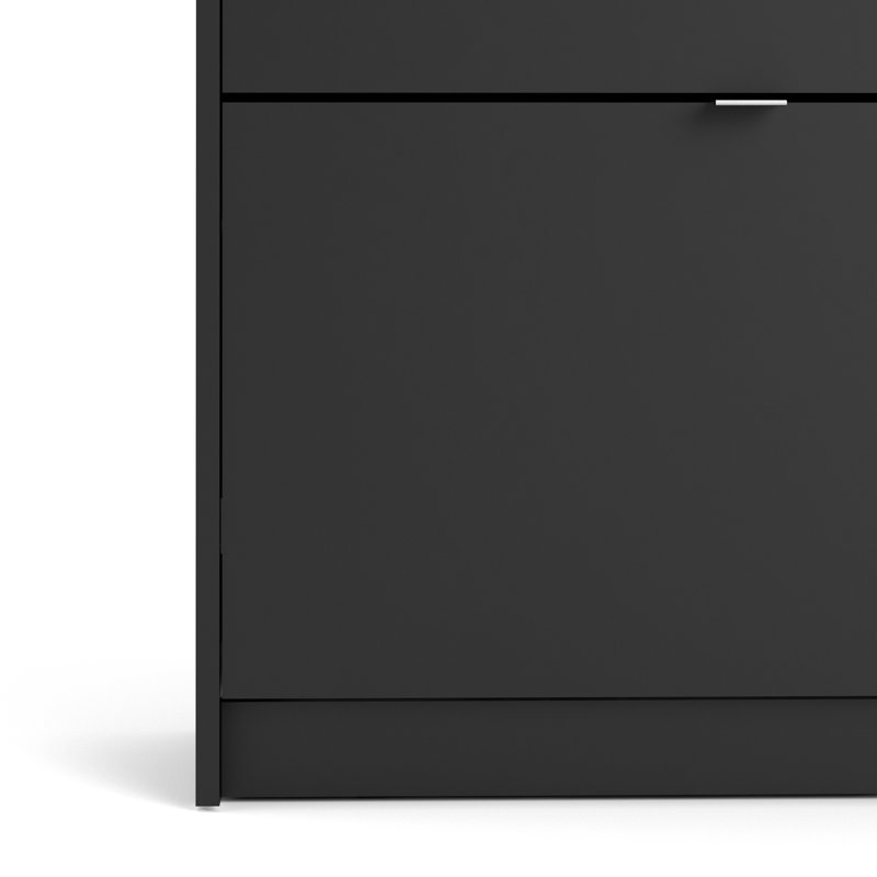 Shoes 9 Pair Shoe Storage Cabinet, Matte Black