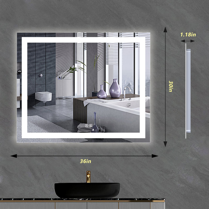 Naliyah Flat Wall Mirror, 36" x 30"