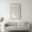 Miroir ondulé à cadre rectangulaire en bois massif, miroir mural bohémien sans distorsion-541159403-541159401