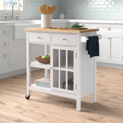 Chariot de cuisine en bois massif 33,46 po