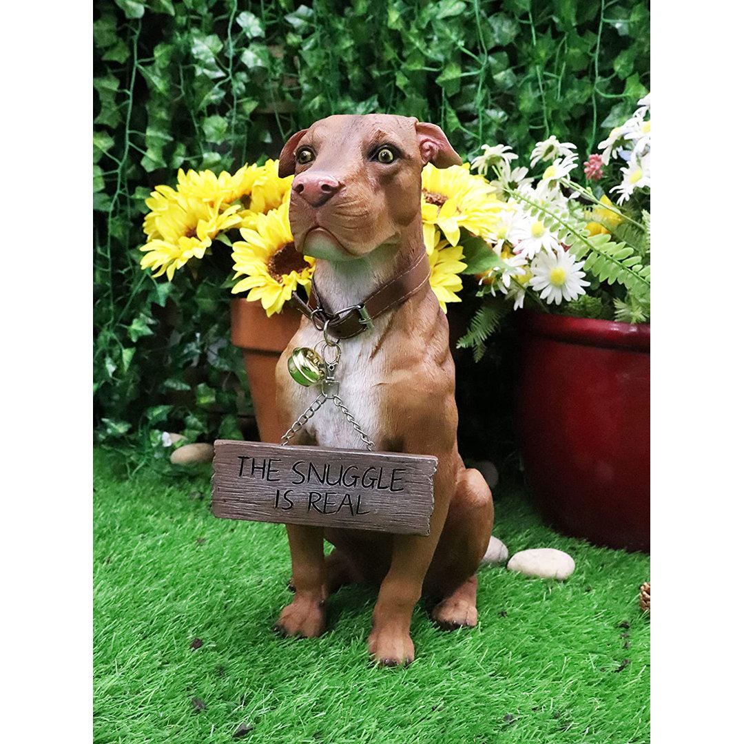 Dog Plastic Garden Statue Red Barrel Studio®