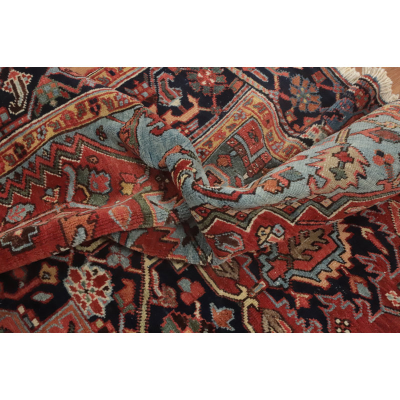Tapis traditionnel à teinture de légumes antique 7 x 9
