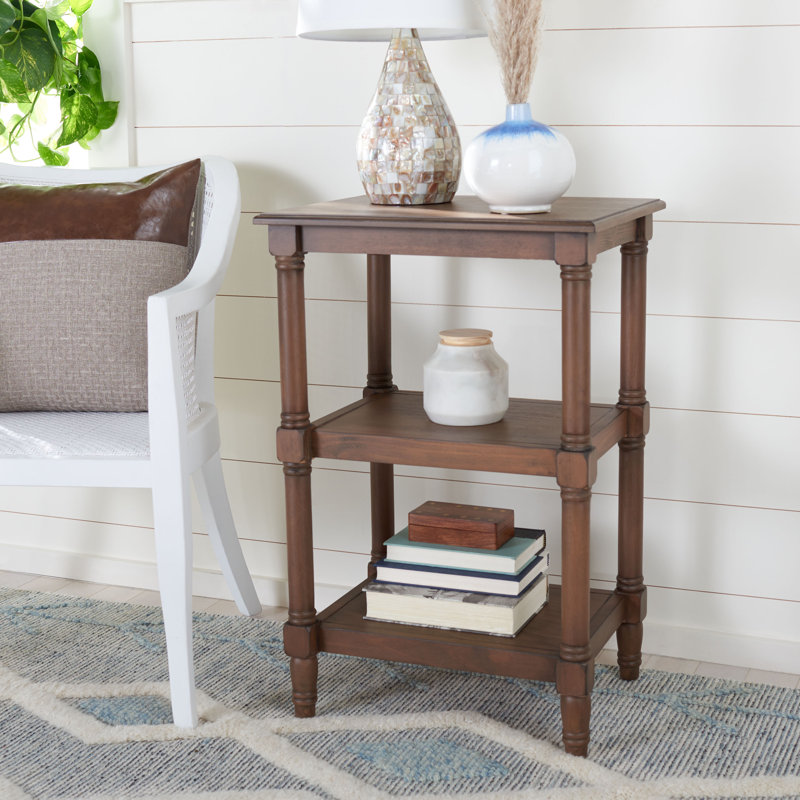 Table de bout avec rangement Rutherford, Brun
