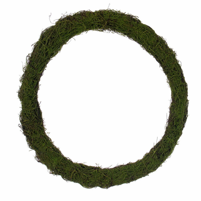 Vickerman 18"W Circular Twig Wreath. Made of natural twigs with a hint of artificial moss. .