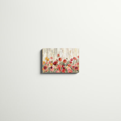 Sprinkled Flowers by Silvia Vassileva Watercolor Floral Graphic Art with Mounting Hardware