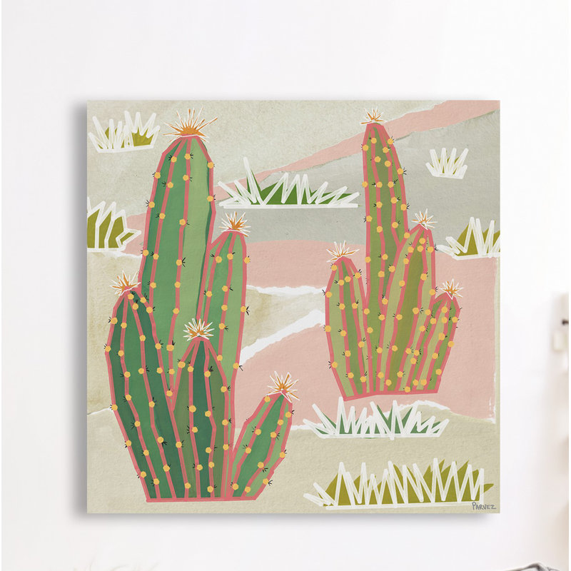 Cactus Fields by Parvez Taj - Print on Canvas, 40" H x 40" W x 1.5" D