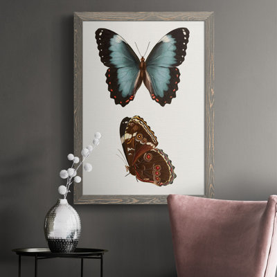 " Antique Blue Butterflies IV "