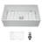 White Farmhouse Kitchen Sink, Apron Front Porcelain Ceramic Single Bowl, 30 X 20 X 9 Inch | Gift Idea