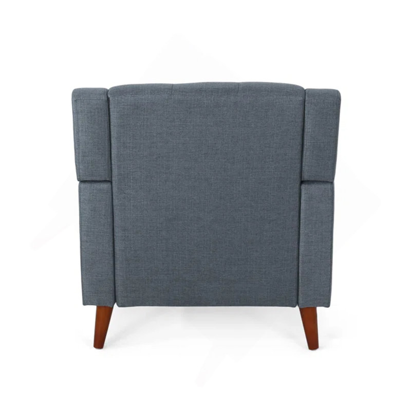 Fauteuil Mid-Century moderne (2 pièces), Beige, tissu noyer
