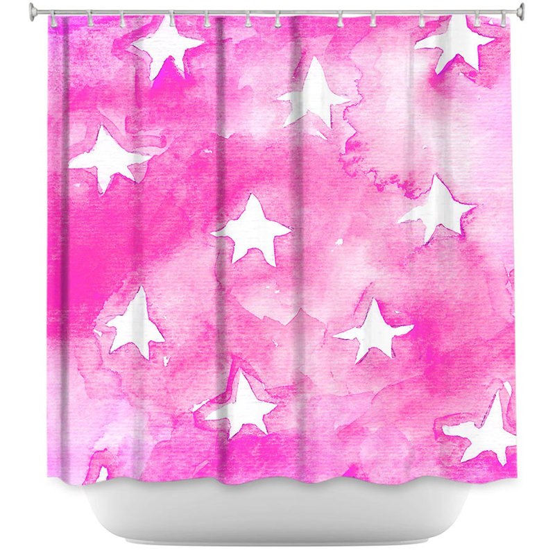 Rideau de douche simple, Rose
