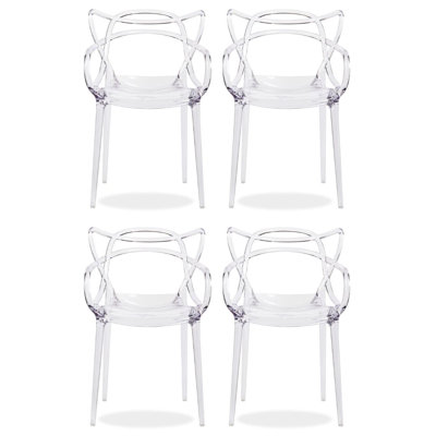 Fauteuil empilable en polycarbonate Modern