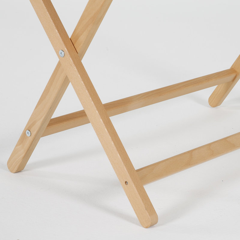 Folding Wood Luggage Rack, Natural