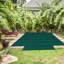 Couverture de sécurité rectangulaire pour piscine creusée 18 'x 36' avec marche centrale 4 'x 8', filet en PP haute résistance avec quincaillerie, filet vert-1601156583
