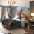 Upholstered Metal Canopy Bed-862300150-856990019