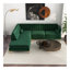 Canapé modulaire en velours vert Christian