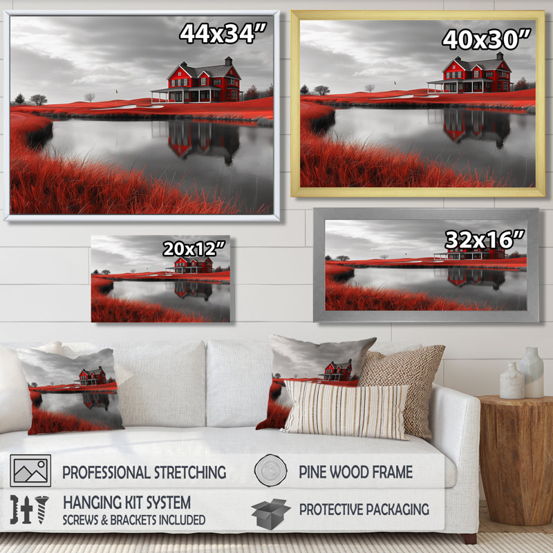 Heatherton - impression d'art mural de grange, Toile tendue, 24" H x 32" W
