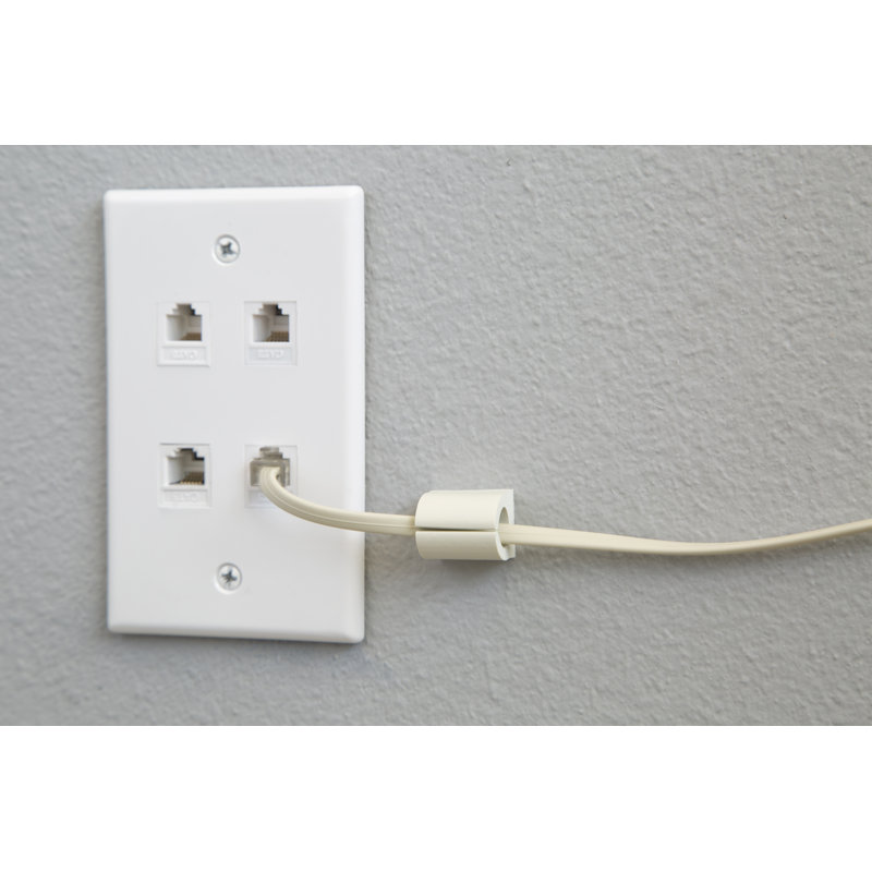 Ensemble de 18 attaches pour attaches de câbles D Wings, Blanc