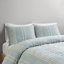 Ensemble de literie 3 pièces pour couette double / grand, rayée et revers avec attaches intérieures