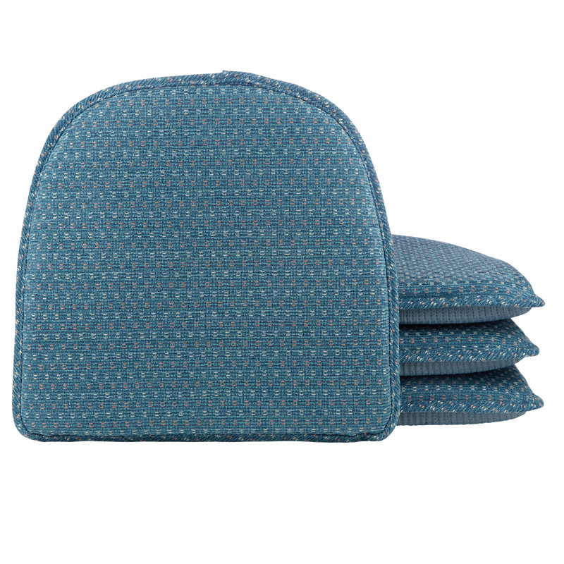 Non-Slip Chair Cushions, 16 X 15 X 2 Inches, Set of 4, Wedge