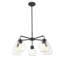 Lustre 5 lumières avec globes en verre transparent 27 po Dawes-363009953