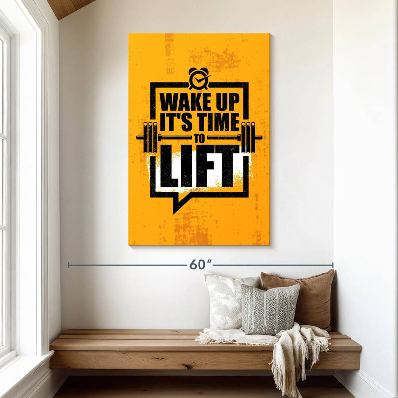 Kema Time To Lift Exercise Quote, 48" H x 32" W