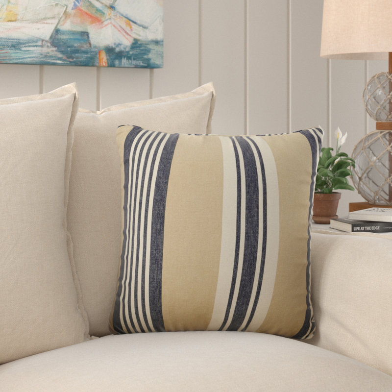 Cabana Square Cotton Pillow Cover & Insert, Coral Red, 24"