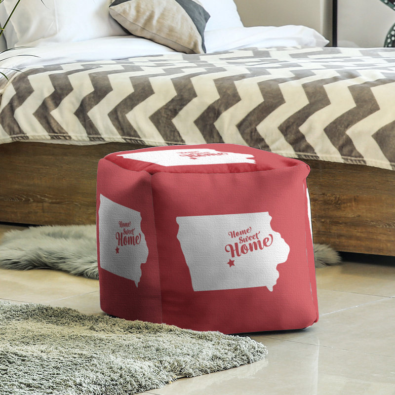 Repose-pieds cubique du moines home, Rouge